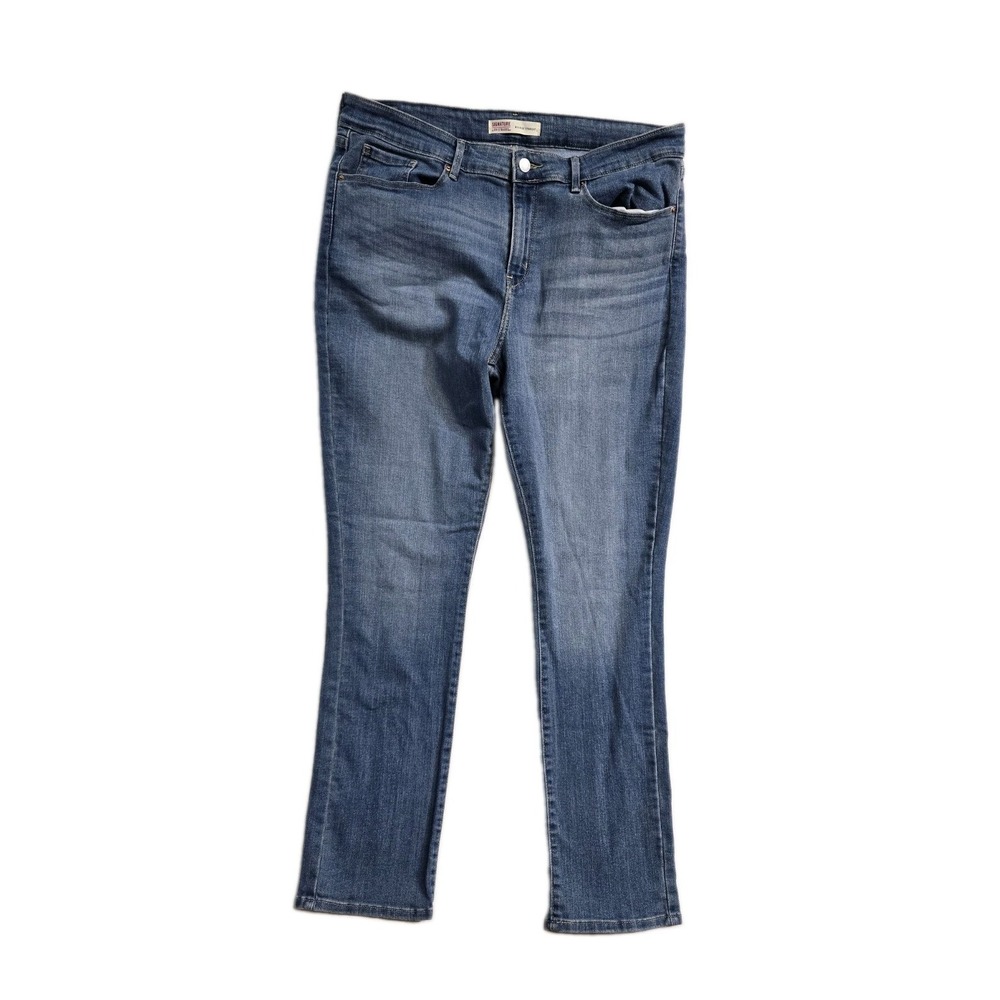 Levi's Signature Women's Jeans  Mid Rise  Straight  Blue  16 M
